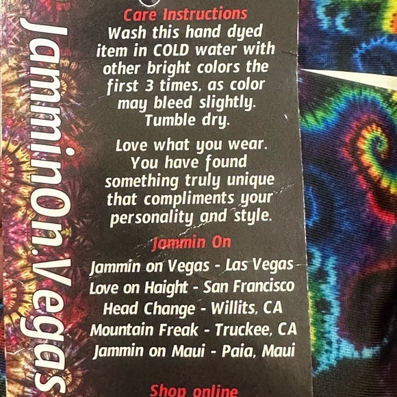 JAMMIN ON Women’s Multi Color Neon Paisley Leggings Size Medium NWT - Picture 5 of 10